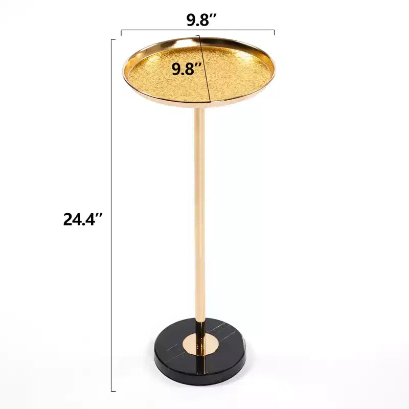 Table d'appoint dorée réglable