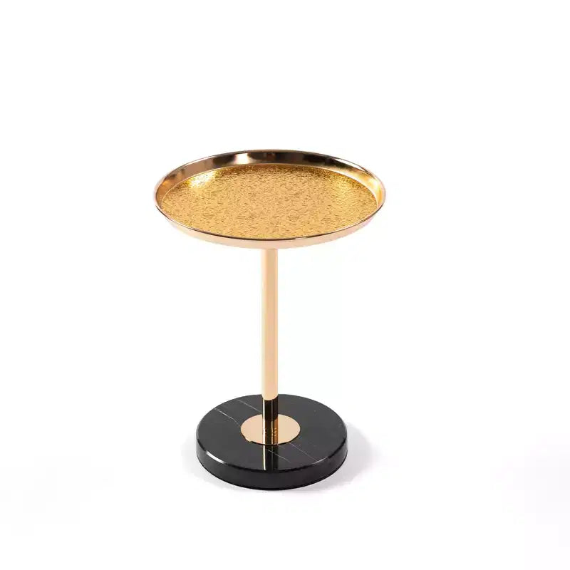 Table d'appoint dorée réglable
