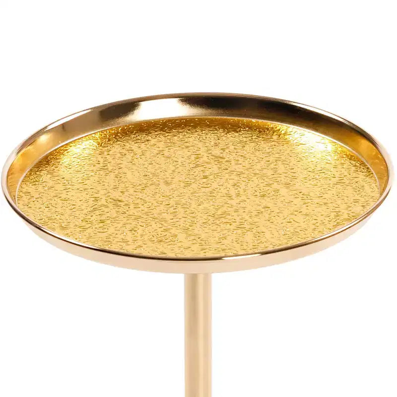 Table d'appoint dorée réglable