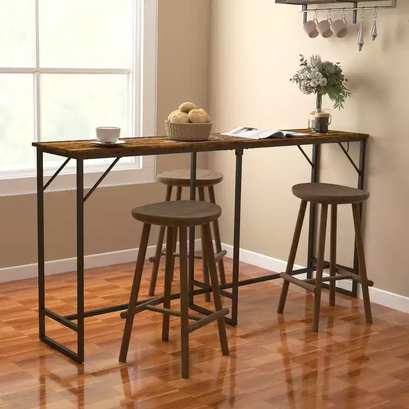 Table de bar rectangulaire style industriel