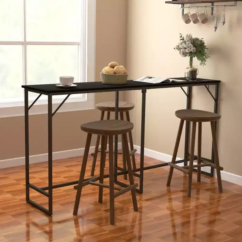 Table de bar rectangulaire style industriel