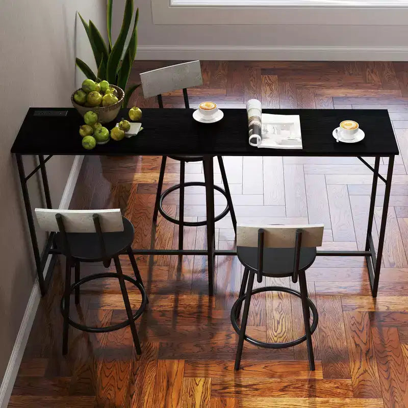 Table de bar rectangulaire style industriel