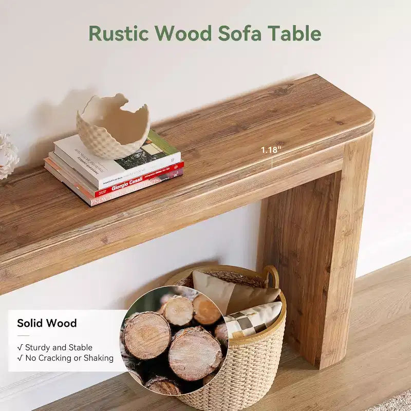 Table de contrôle en bois massif