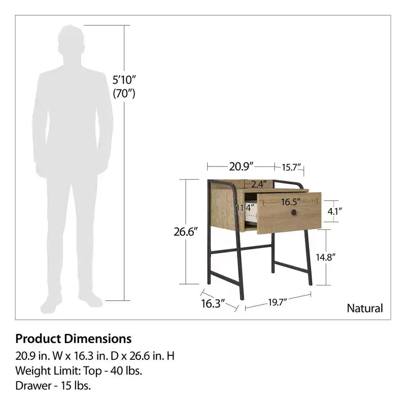 Table de chevet rustique