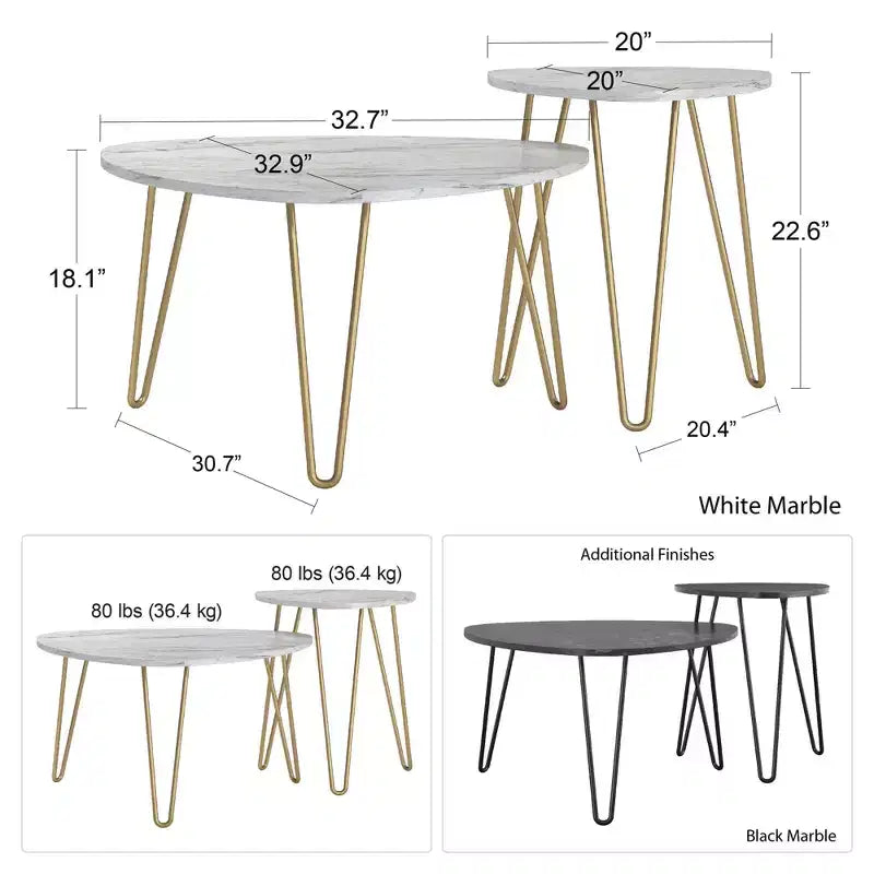 Tables basses et tables d'appoint gigognes