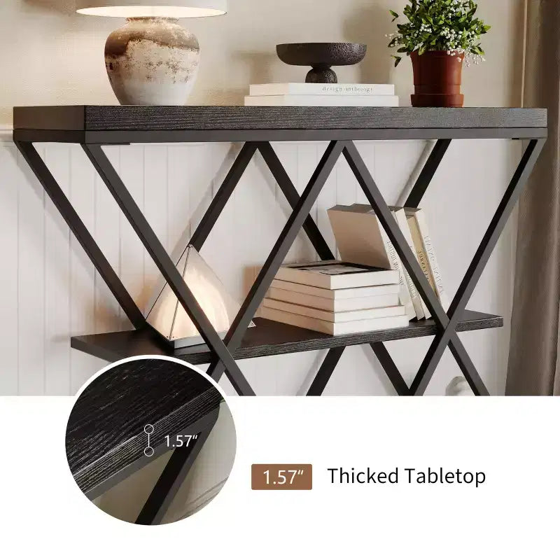 Table d'appoint avec étagères