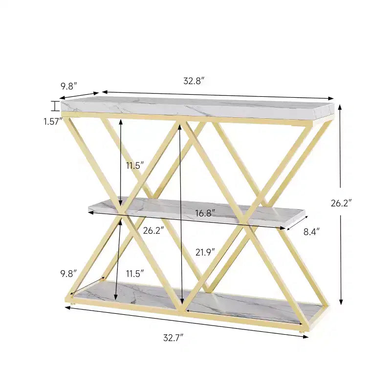 Table d'appoint avec étagères