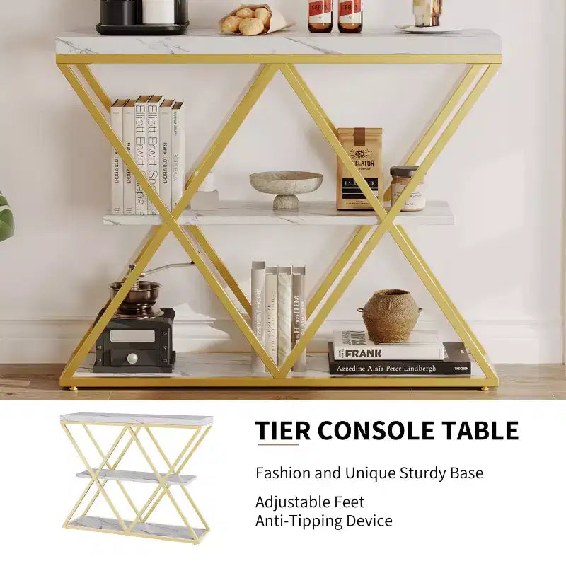 Table d'appoint avec étagères