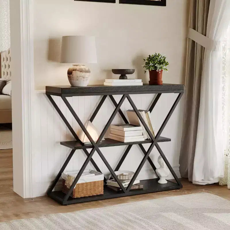 Table d'appoint avec étagères