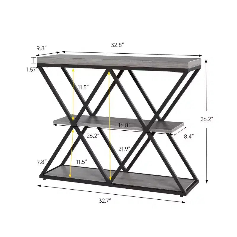 Table d'appoint avec étagères