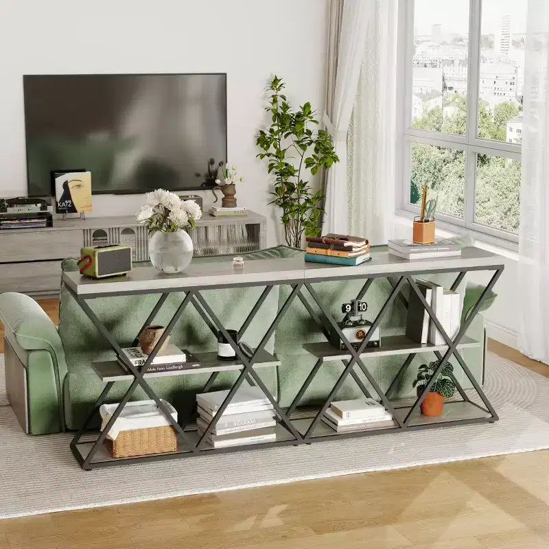 Table d'appoint avec étagères