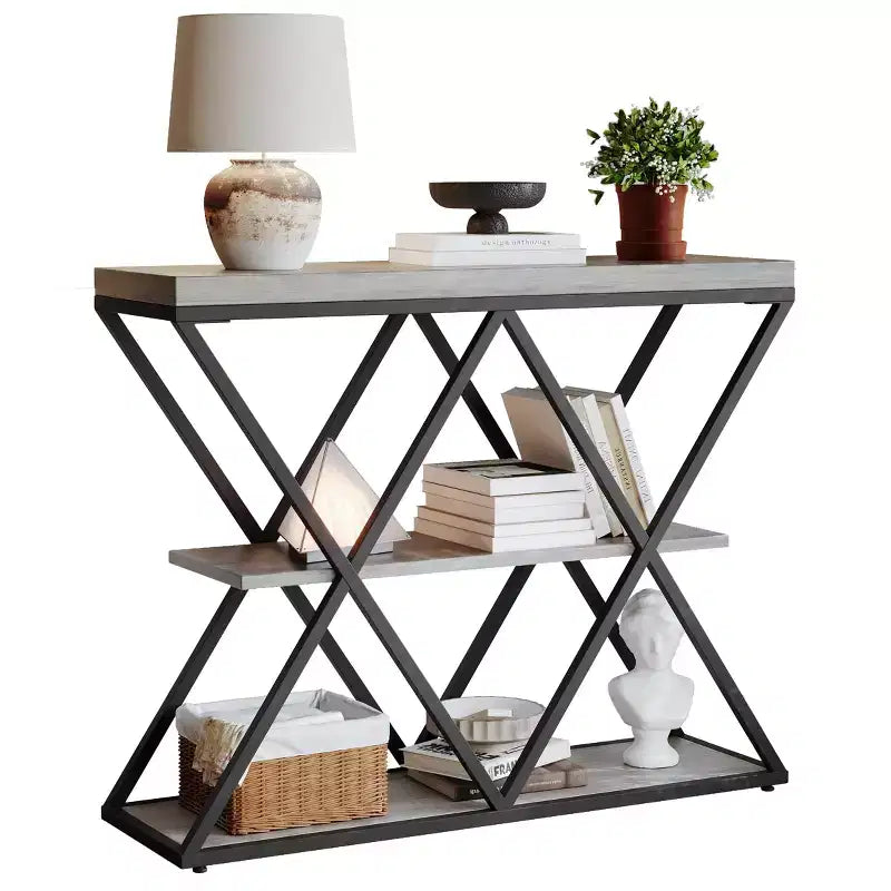 Table d'appoint avec étagères