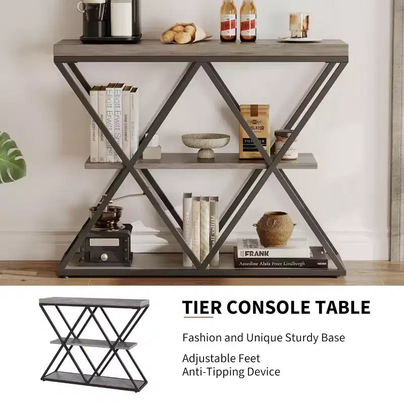 Table d'appoint avec étagères