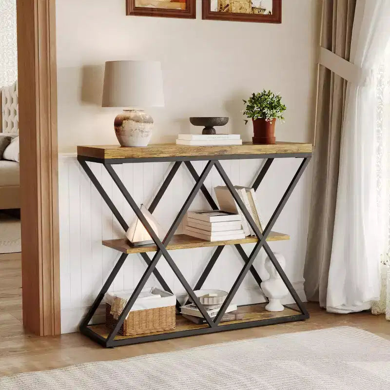 Table d'appoint avec étagères