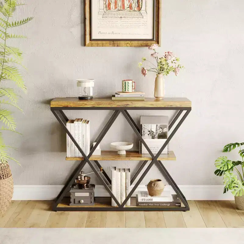 Table d'appoint avec étagères