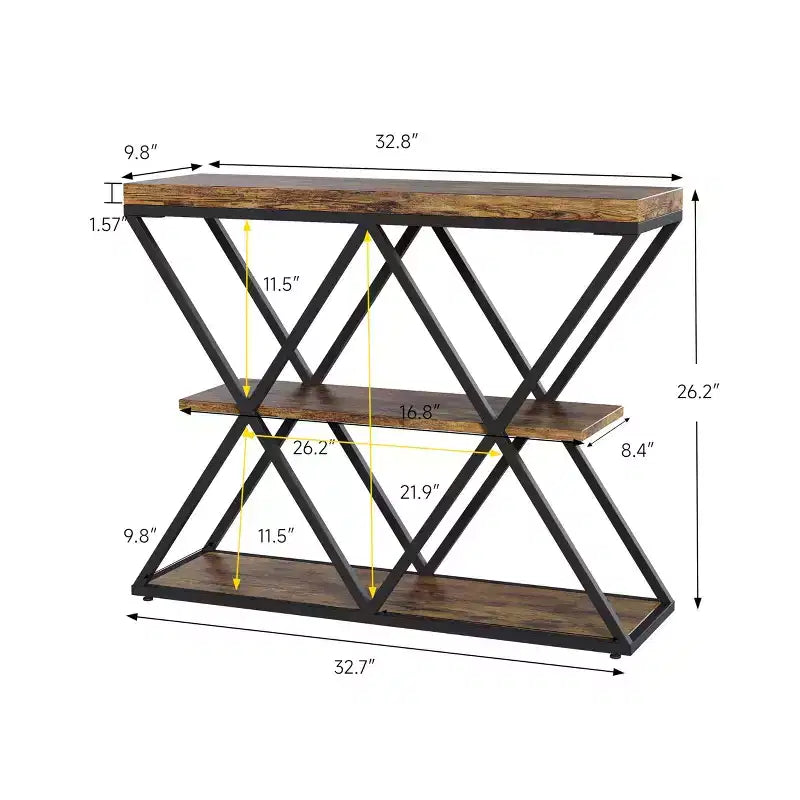 Table d'appoint avec étagères