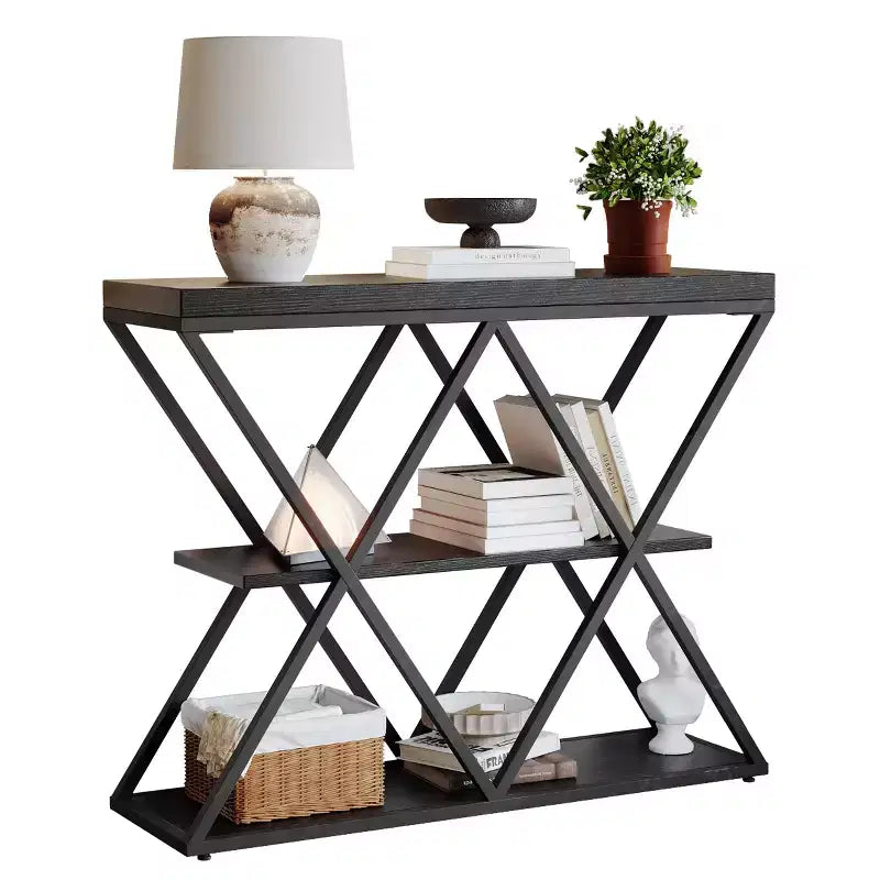 Table d'appoint avec étagères