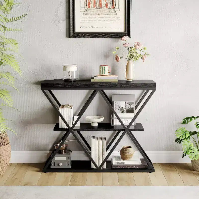 Table d'appoint avec étagères