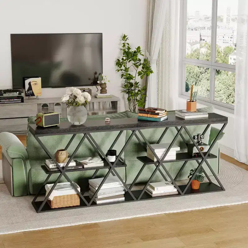Table d'appoint avec étagères