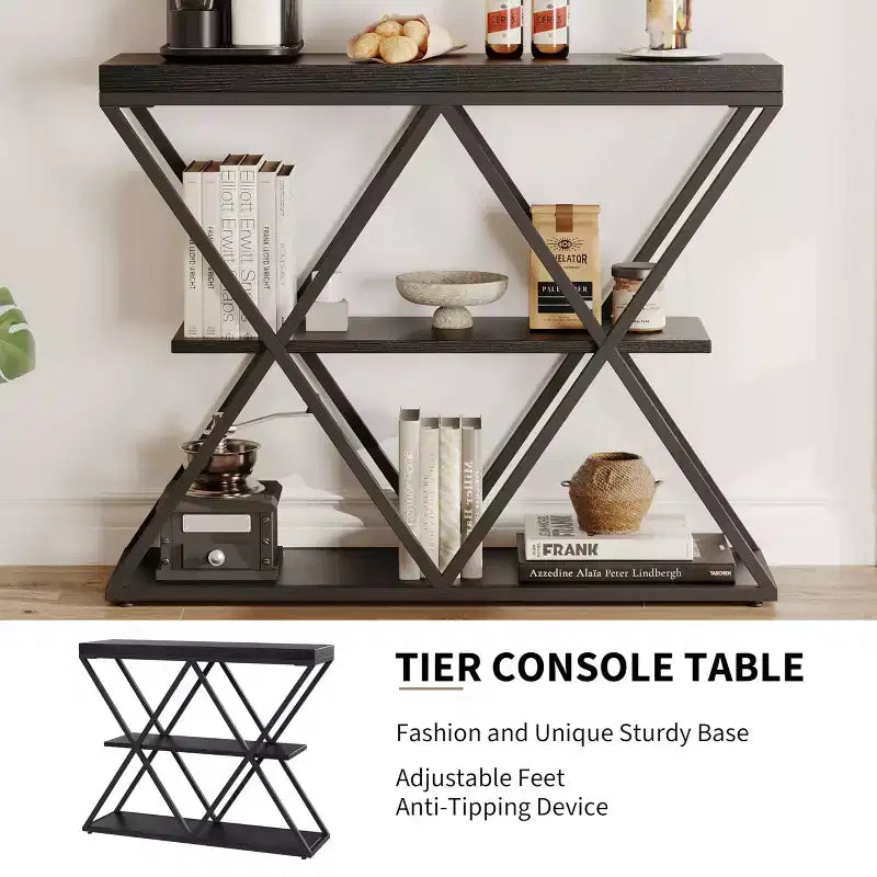 Table d'appoint avec étagères