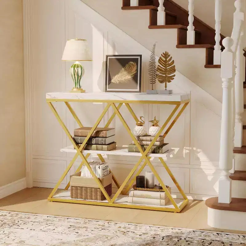 Table d'appoint avec étagères