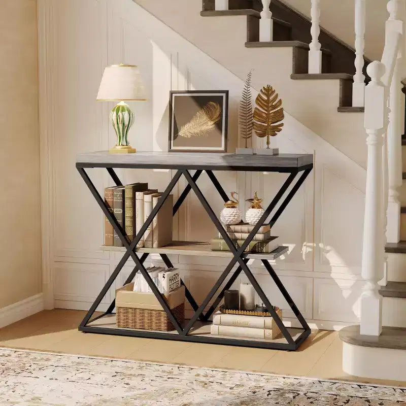 Table d'appoint avec étagères