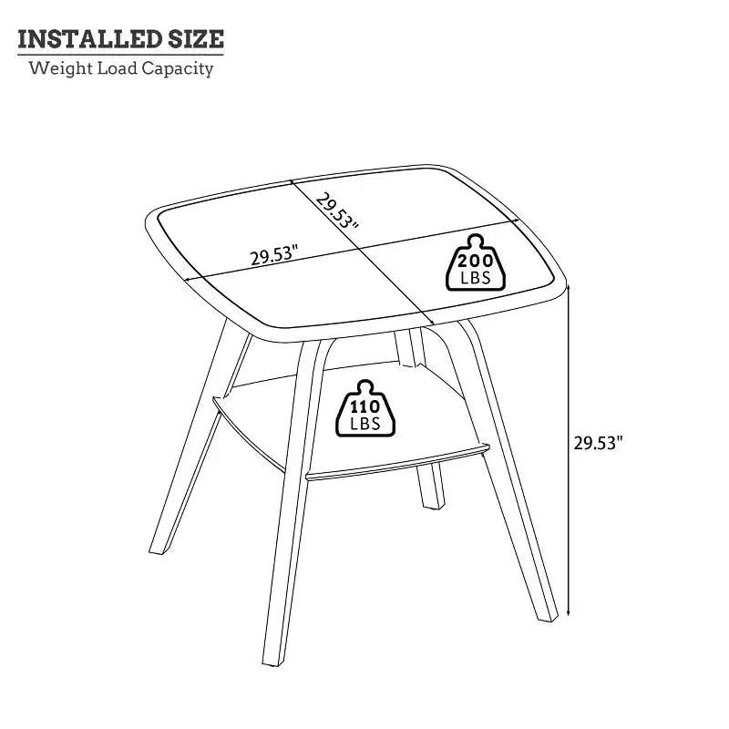 Table de salle à manger moderne en hévéa