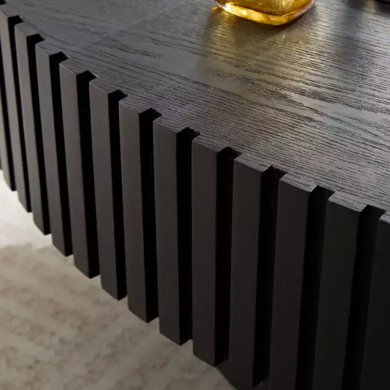 Table basse ovale contemporaine en forme de tambour