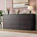 Wide Chest of Drawers 9 Drawer Wood Dresser for Bedroom Large Modern Storage Organizer for Living Room Hallway & Entryway