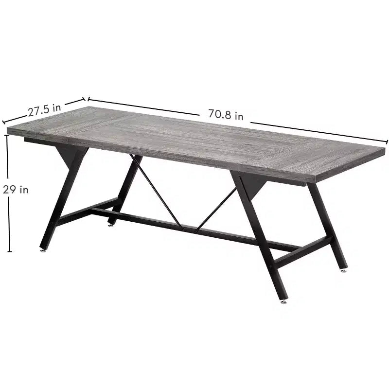 Grande table à manger de style ferme