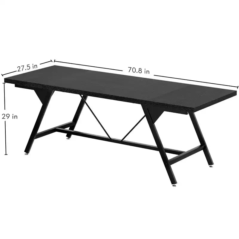 Grande table à manger de style ferme