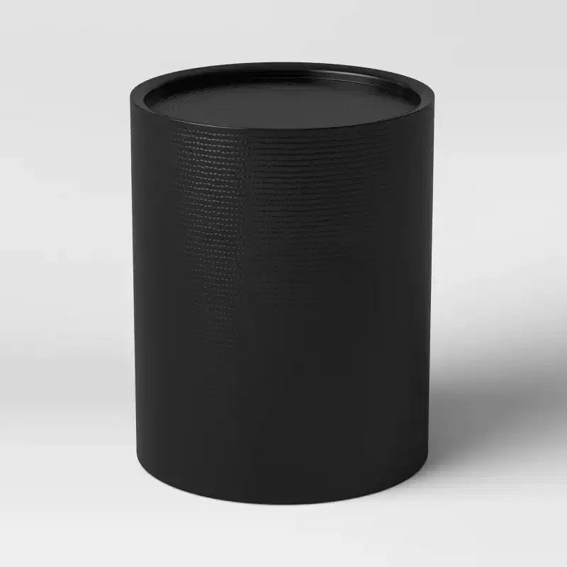 Table d'appoint cylindrique en rotin manille