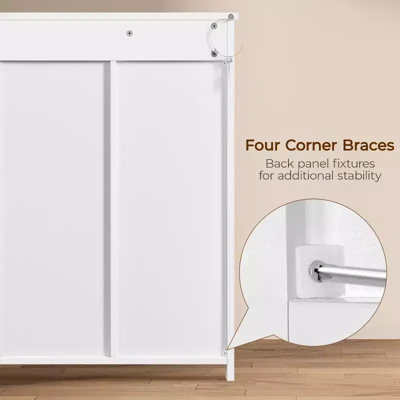 Meuble de rangement de salle de bain avec porte coulissante, meuble bas