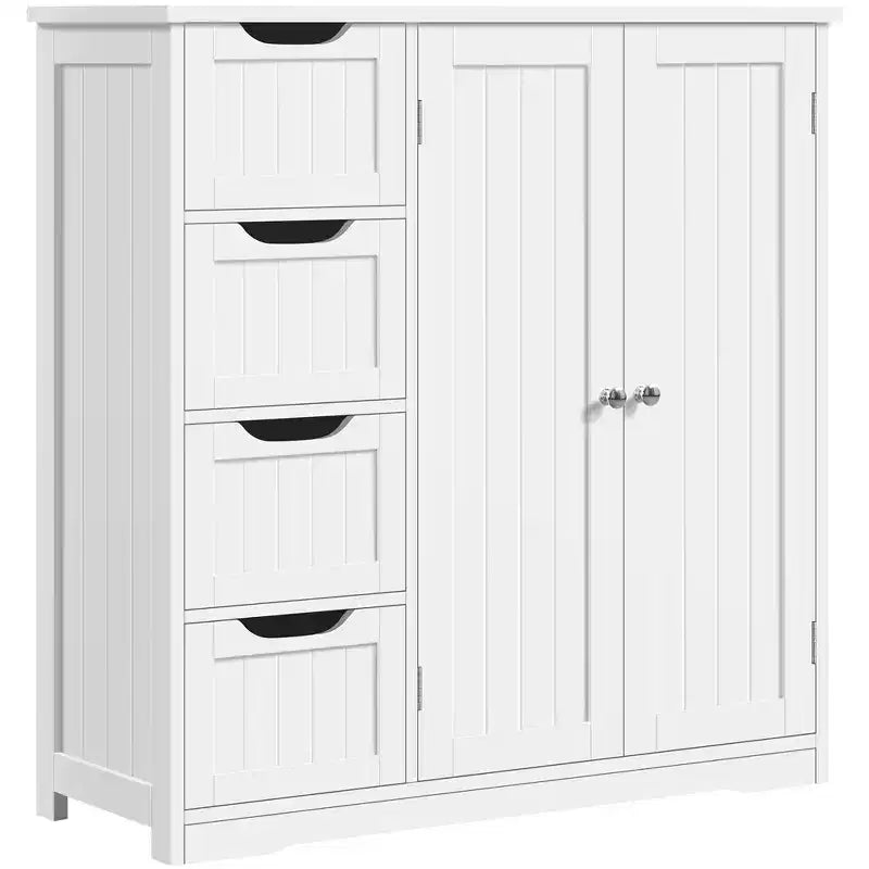 Meuble de rangement de salle de bain avec porte coulissante, meuble bas