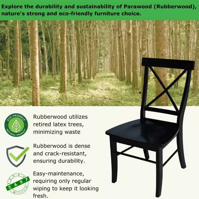 Ensemble de chaises à dossier en bois massif