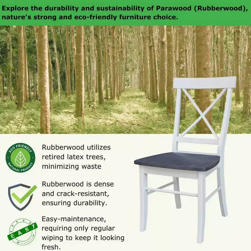 Ensemble de chaises à dossier en bois massif